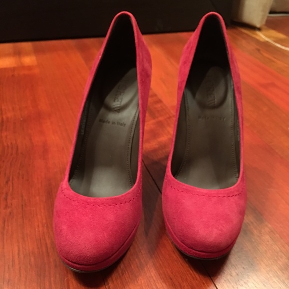 JCrew Coddington Suede platform pumps in dusky red - Picture 2 of 9